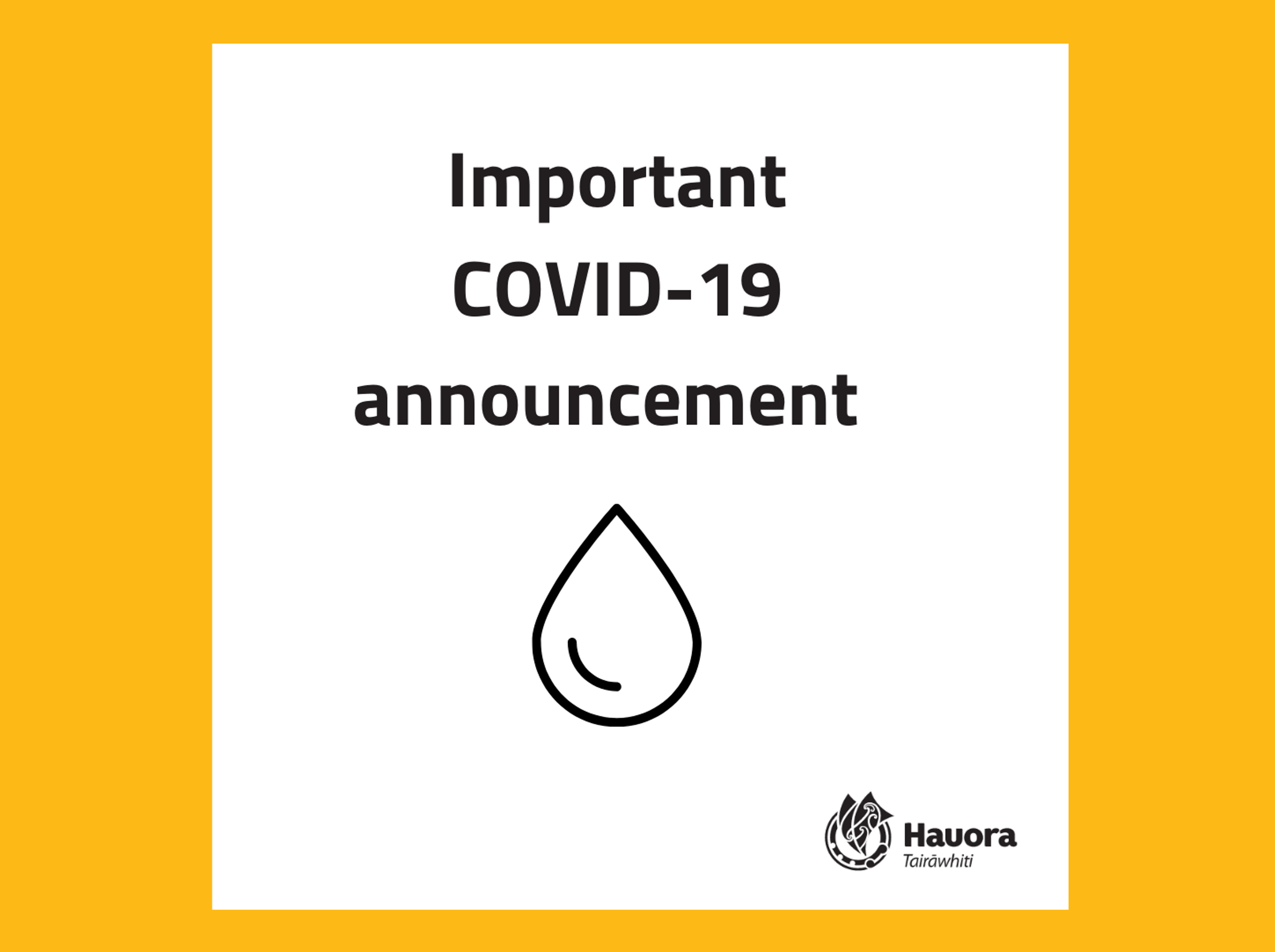 Important announcement about COVID 19 for TT website